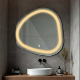 LED Spiegel Asymmetrisch | Touch-Schalter | Warmweißes Licht - Reyze Seria Salono Model 1